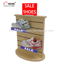 We Understand Clients Needs In Detail Commercial Freestanding Slatwall Sports Shoes Store Acrylic Wooden Display Rack